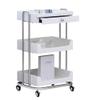 Versatile Rolling Cart for Hair, Makeup, Bedroom, Bathroom, and Office – Stylish Gray Design view 1