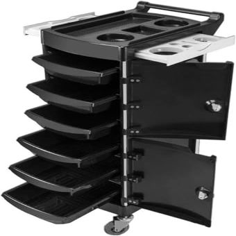 5-Tier Metal Rolling Cart with Wheels