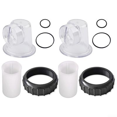 Circulation Pump Replacement Components for SPS25/SPS50/SPS75/SPS100, Prefilter Cover, Strainer, O-Rings and Gasket Set, Transparent, 2 Sets