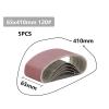 5-Pack Sanding Belts, 65 x 410 mm, Grits 40/60/80/120 view 2