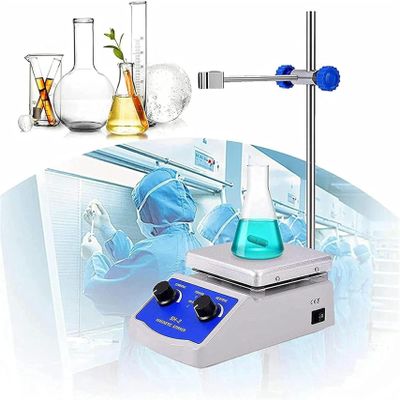 WDSOPK Powerful Laboratory Magnetic Stirrer with Heating, 180 W, 0–1,600 RPM, for Laboratories and Classrooms