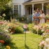 Ceramic Flower Garden Bee Waterer, 27 cm view 3