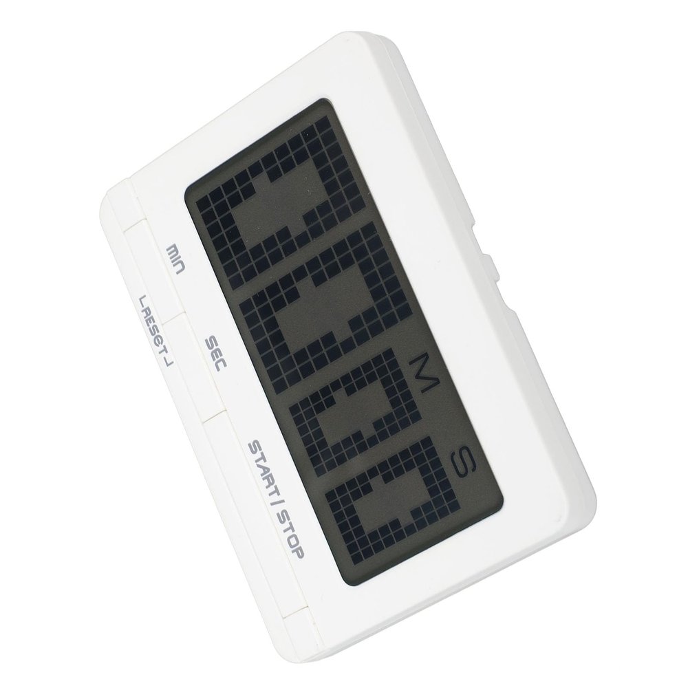 Tixiyu Digital Kitchen Timer, Magnetic Timer with Large Digits for Baking, Classrooms, Teachers, and Gyms (White)
