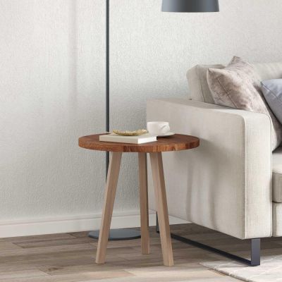 Generic Light Brown Solid Oak Tabletop, 50 x 50 x 2.5 cm