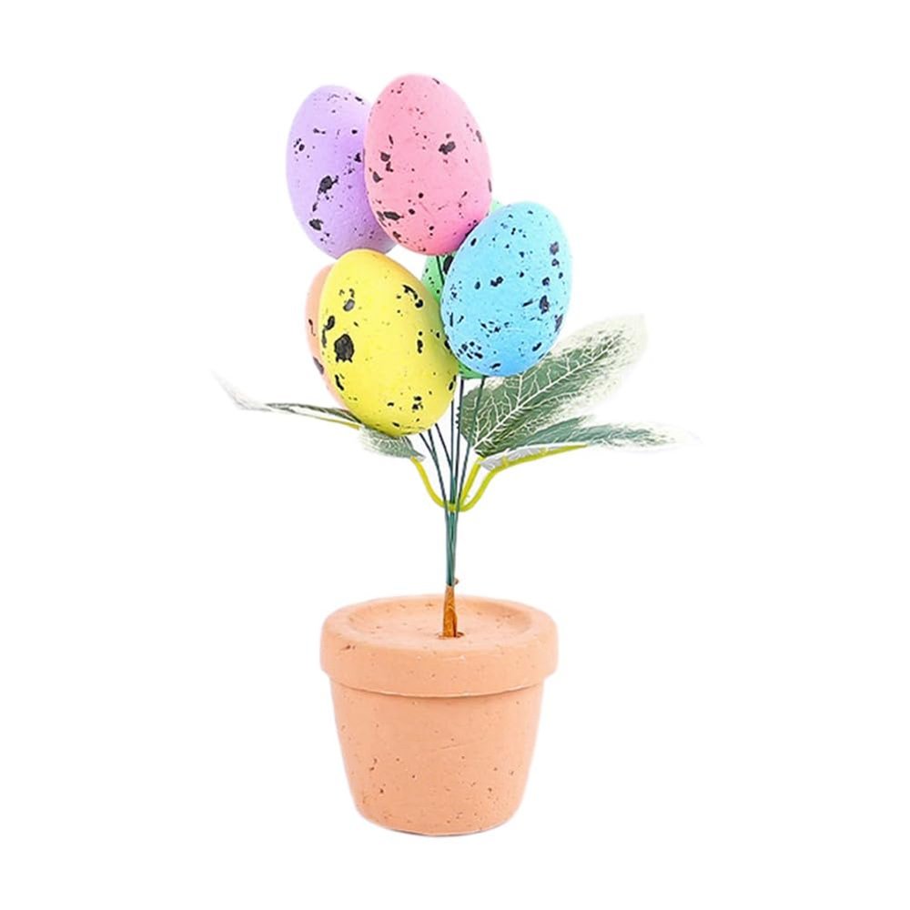 Qomcsrl Easter Eggs for Planting, Speckled Eggs, Bonsai Desktop Ornaments, Home 2024, Easy to Use, Style 4, 1 Piece
