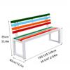 Generic Garden Bench for Balconies, Weather-Resistant Metal Bench, 100 cm High, Black view 2