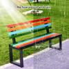 Generic Garden Bench for Balconies, Weather-Resistant Metal Bench, 100 cm High, Black view 3