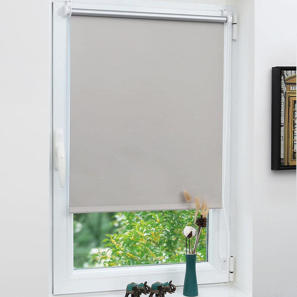 Grandekor Blackout Roller Shade, No Drilling, 80 x 210 in (Fabric Width: 80 in)