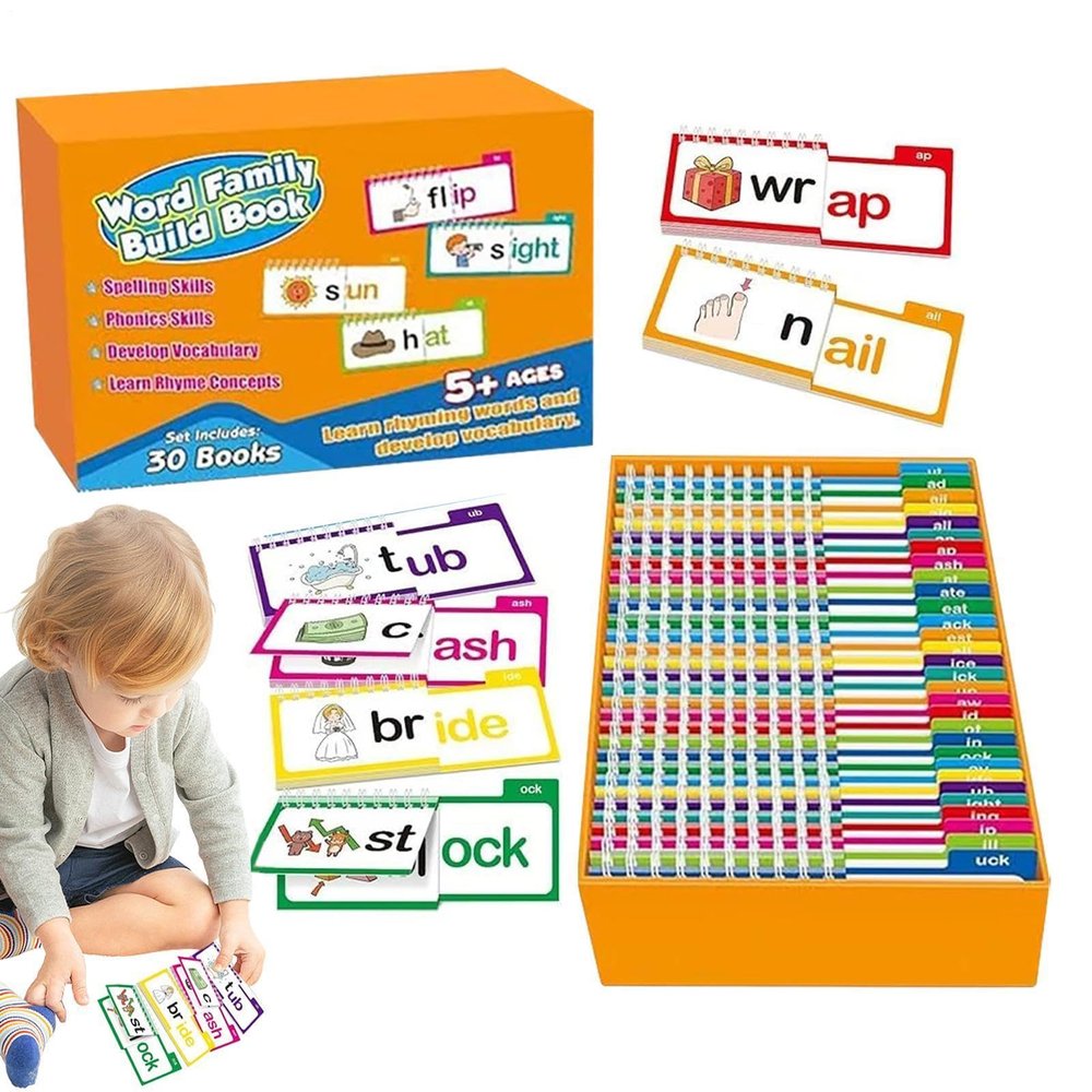 Reading and Rhyming Book: Word Family Reading & Rhyme Activity Flashcards