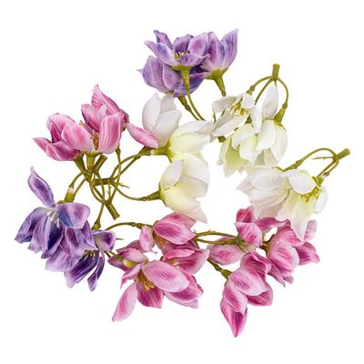 Ideas with Heart Decorative Flowers | Artificial Flowers | Flower Heads | Various Types | Approx. 4-5 cm (Color Mix 3 - Branches - 8 Pieces)