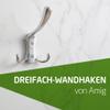 Amig Wall Coat Rack - 124 x 78 x 77 mm - Satin Nickel Hooks - Made of ZAMAK view 2