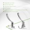 Amig Wall Coat Rack - 124 x 78 x 77 mm - Satin Nickel Hooks - Made of ZAMAK view 4