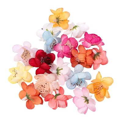Ideas with Heart Decorative Flowers | Artificial Flowers | Flower Heads | Various Types | Approx. 4-5 cm (Color Mix 9 - 4 cm - 18 Pieces)