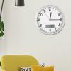 Ejoyous Large LCD Wall Clock, Silent Plastic Clock with Date and Temperature Display, 9.8 x 9.8 in view 1