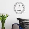Ejoyous Large LCD Wall Clock, Silent Plastic Clock with Date and Temperature Display, 9.8 x 9.8 in view 3