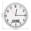 Ejoyous Large LCD Wall Clock, Silent Plastic Clock with Date and Temperature Display, 9.8 x 9.8 in view 4