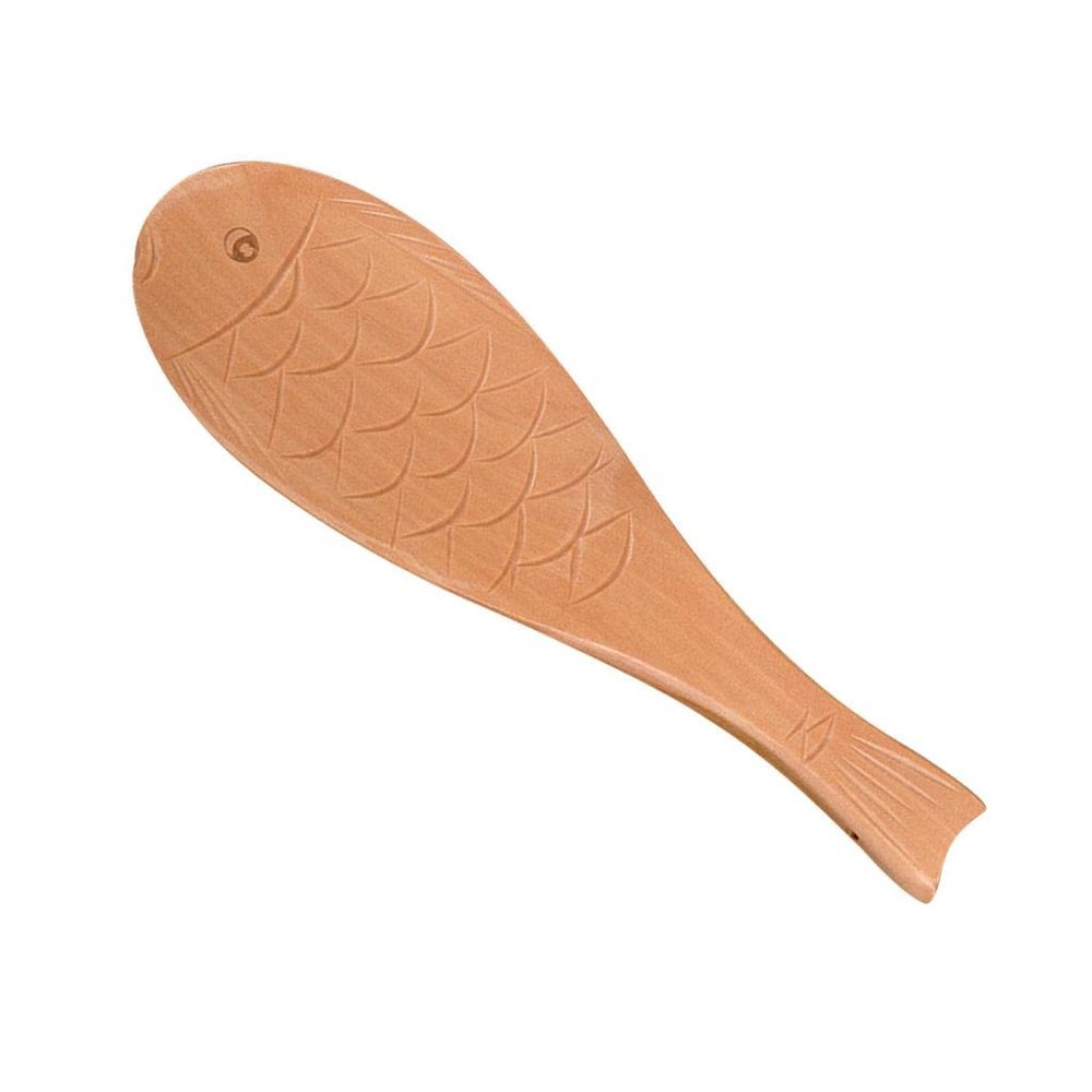 Wooden Fish-Shaped Serving Spoon