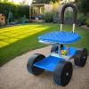 Garden Cart with Seat – Portable Outdoor Garden Stool view 3
