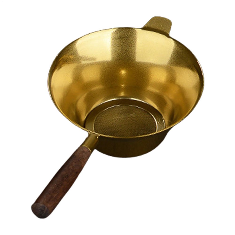 Tea Infuser Strainer - Stainless Steel with Wooden Handle