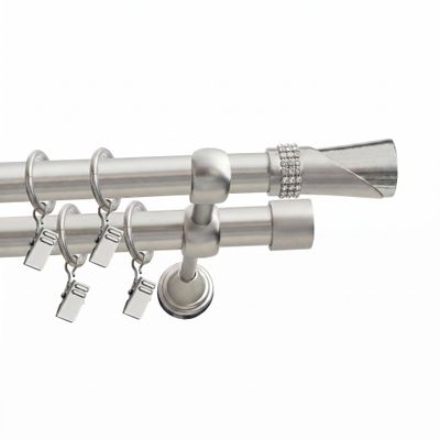 Fenster DEKOR Steel Double Curtain Rod, 170 cm, Duncan