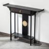 Bamboo Altar Table with Drawer, Meditation Table, Personal Altar, Buddhist Prayer Stand, Raised Design, for Living Room and Bedroom (120 x 25 x 100 cm) view 1