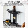 Bamboo Altar Table with Drawer, Meditation Table, Personal Altar, Buddhist Prayer Stand, Raised Design, for Living Room and Bedroom (120 x 25 x 100 cm) view 4