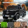 TCARAIWEN Licensed Mercedes-Benz Unimog Ride-On Car for Kids, 12V Electric Vehicle Ages 3-6, Remote Control, 3-Point Seat Belt, Bluetooth, 5 km/h, Black view 4