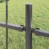 Generic Garden Fence, 6 pcs, Gray, 10.2 x 0.8 m, Powder-Coated Steel view 3
