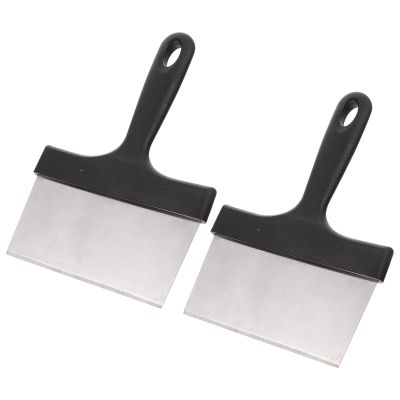 DOITOOL 2-Piece Stainless Steel Grill Cleaner with ABS Handle, Handy Grill Scraper for Grill Grates and Griddles, for Camping and Cooking