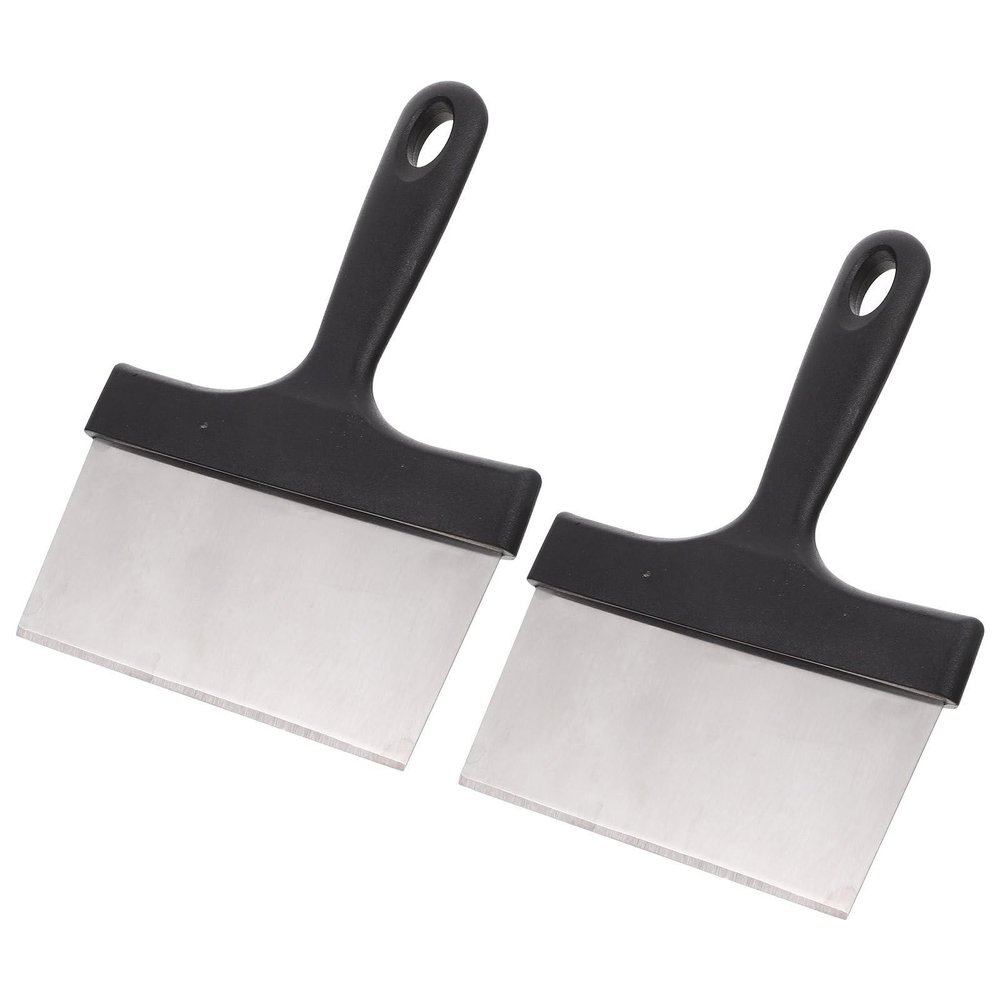 DOITOOL 2-Piece Stainless Steel Grill Cleaner with ABS Handle, Handy Grill Scraper for Grill Grates and Griddles, for Camping and Cooking