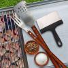 DOITOOL 2-Piece Stainless Steel Grill Cleaner with ABS Handle, Handy Grill Scraper for Grill Grates and Griddles, for Camping and Cooking view 3
