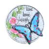 Decorative Blue Cement Stepping Stone for Garden, Yard, and Lawn view 1