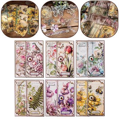 Getdoublerich 30-Piece Vintage Scrapbook Paper