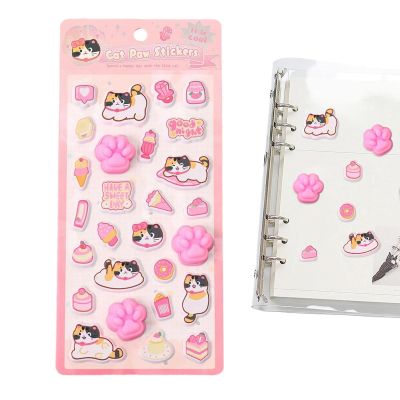 3D Cat Squeeze Stickers