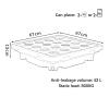 Stackable Modular Spill Containment Platform with Drain Outlet, Leakproof Polyethylene Barrel Pallet view 2
