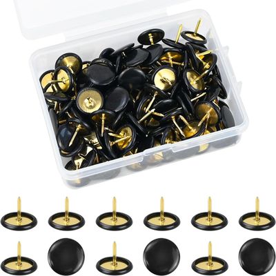 400 JAXICREY Black Thumbtacks, Round Metal Push Pins, 10 x 10 mm