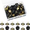 400 JAXICREY Black Thumbtacks, Round Metal Push Pins, 10 x 10 mm view 1