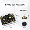 400 JAXICREY Black Thumbtacks, Round Metal Push Pins, 10 x 10 mm view 2