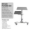 Height-Adjustable Wheeled Tripod Stand for Projectors view 2