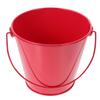 NUSITOU Durable Red Iron Ice Bucket with Lid and Handle view 1