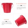 NUSITOU Durable Red Iron Ice Bucket with Lid and Handle view 2