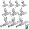 10 Stainless Steel Chip Bag Clips, CNYMANY, 3 Sizes view 1