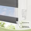 Vkele Double Roller Blind, No Drilling Required, Anthracite, 40 × 190 cm (W × H) view 4