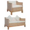 2-Piece Sofa Set with Cushions, Natural Rattan view 1