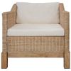 2-Piece Sofa Set with Cushions, Natural Rattan view 2