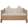 2-Piece Sofa Set with Cushions, Natural Rattan view 3
