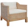 2-Piece Sofa Set with Cushions, Natural Rattan view 4