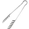 IDEANATEGRATE Stainless Steel Kitchen Tongs for Serving Pasta and Baked Goods, Silver view 1