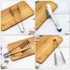 IDEANATEGRATE Stainless Steel Kitchen Tongs for Serving Pasta and Baked Goods, Silver view 3