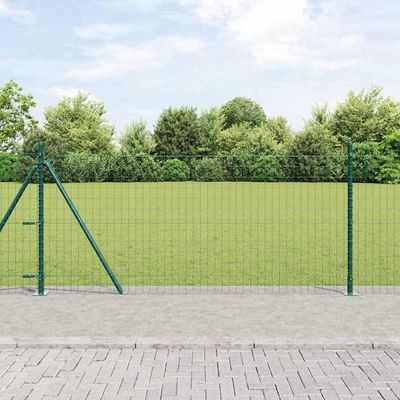 Generic Fence with Posts, Green, 1 x 25 m, Steel and PVC